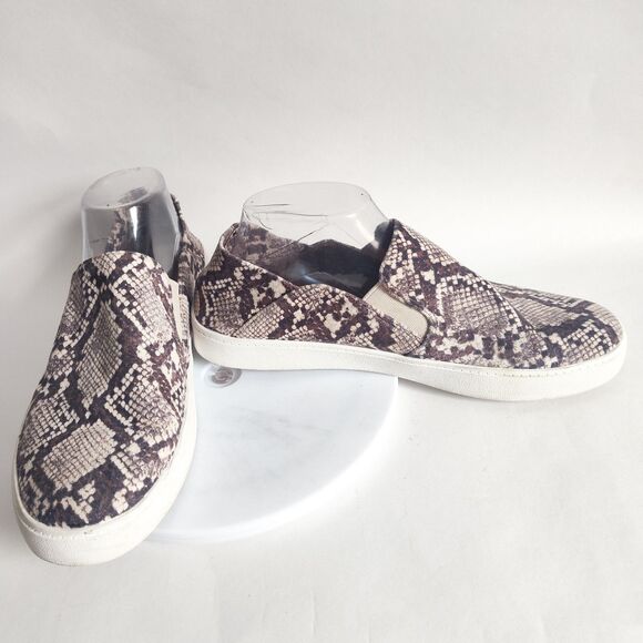 Steve Madden Fayna Slip On Snakeskin Vegan Sneakers Comfortable Nuetral Size 9 - Picture 6 of 11